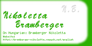 nikoletta bramberger business card